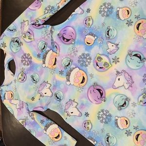 NWOT Justice Girls Emoji Winter Dress - Size 10